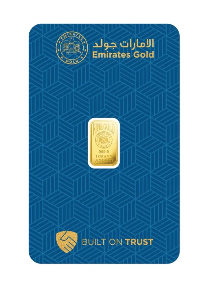 RAK GOLD -1 gram Gold Bar 24 Karat 999.9 Emirates Gold- 1 gram