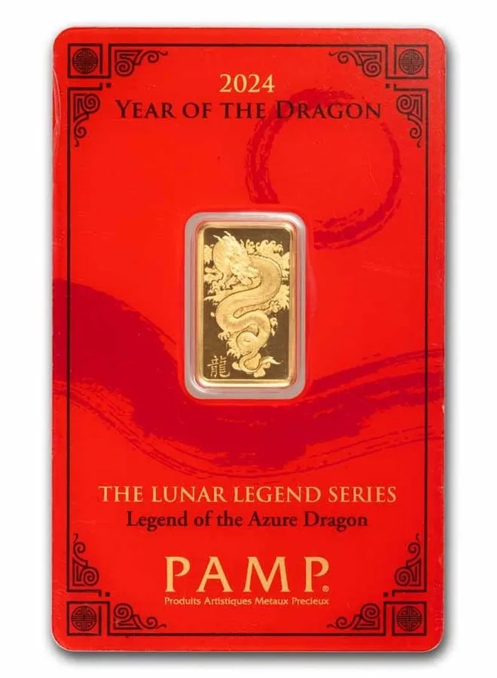 PAMP Suisse Lunar Dragon Gold 5 gram Bar 9999