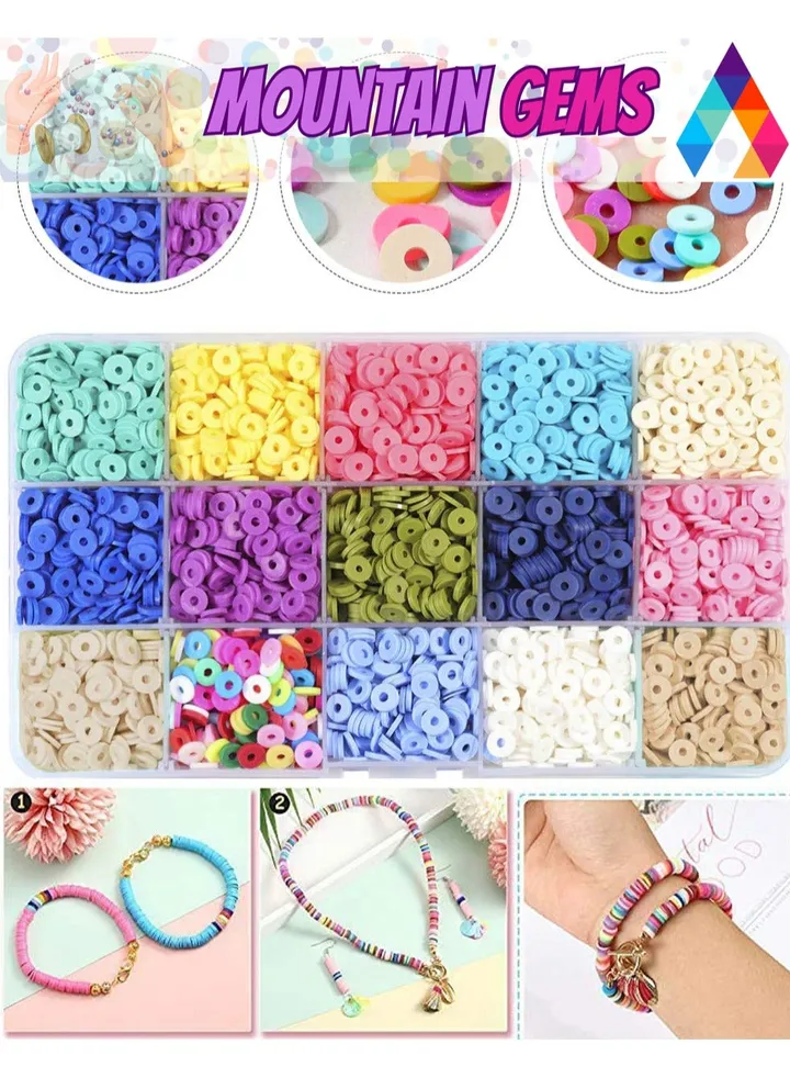 Craft Beads Assorted Kit with Organizer Box for DIY Jewelry Making