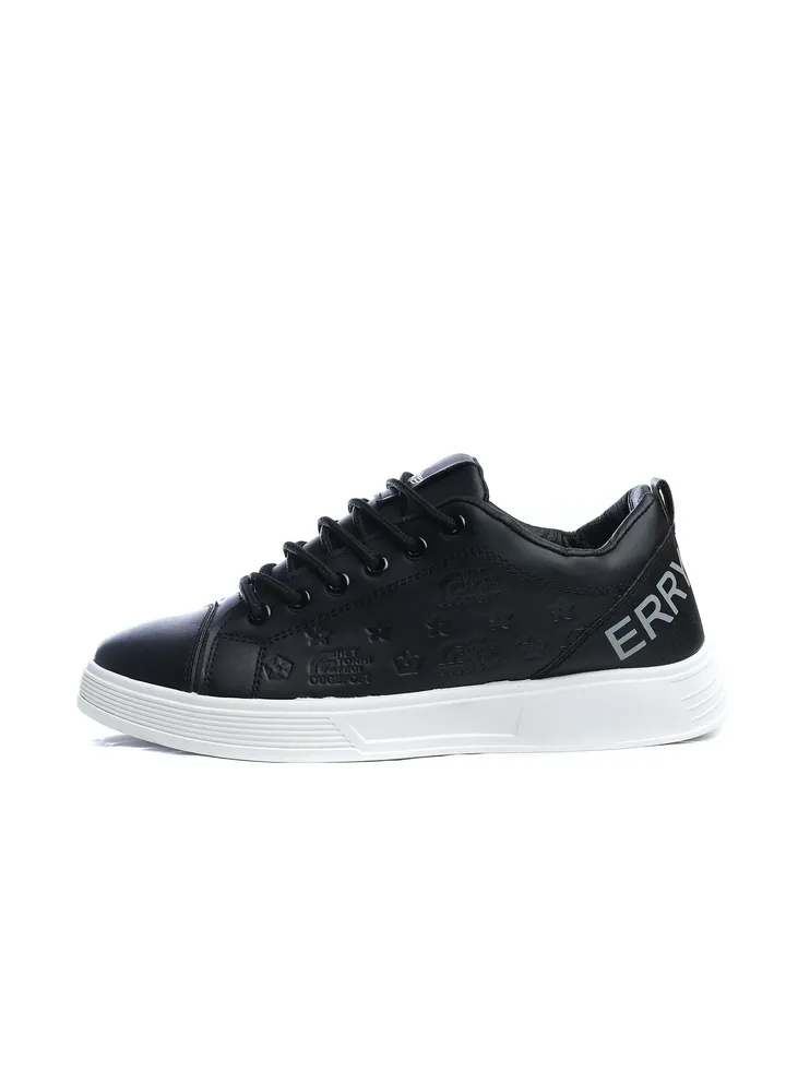 Flat Lace-up Leather Sneakers For Men