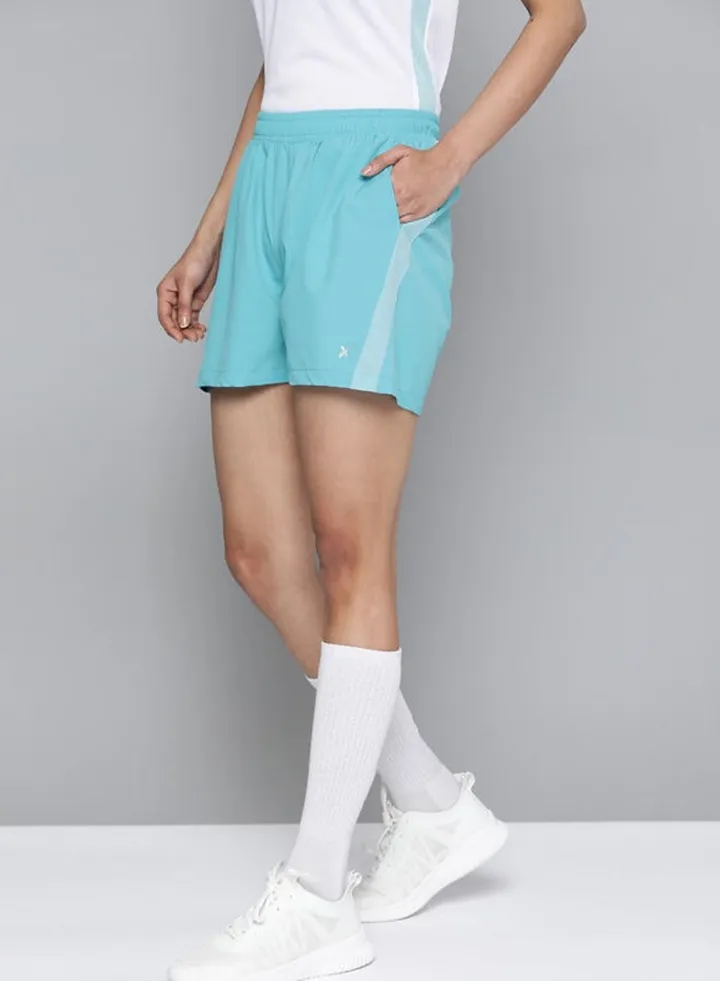Stylish Mid-Rise Shorts Peacock Blue / Medival Blue / Crystal Blue