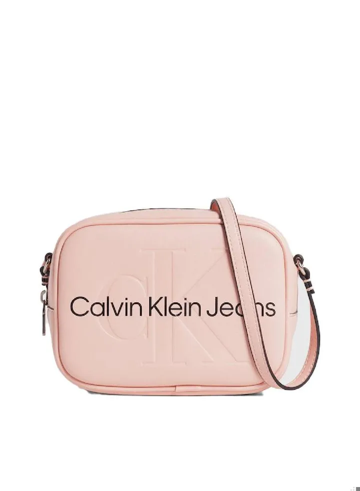 Women's Crossbody Bag - smooth faux leather, Pink