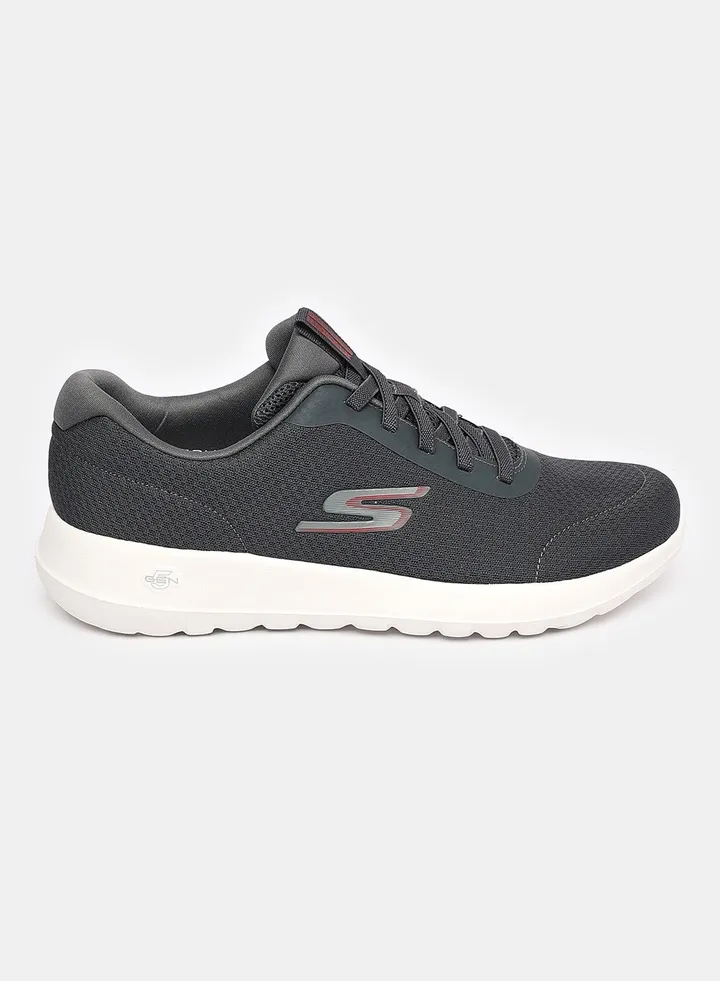 SKECHERS GO WALK MAX FOR MEN IN COLOR CHARCOAL RED