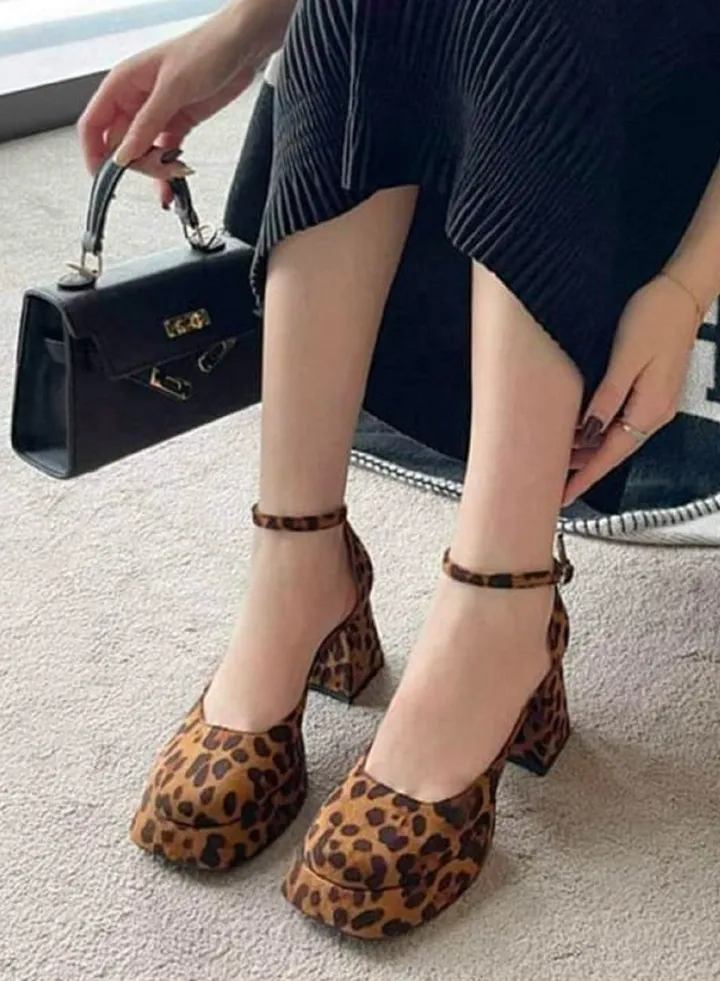 Sandal Heels Cloth Plush H-9 - Tiger