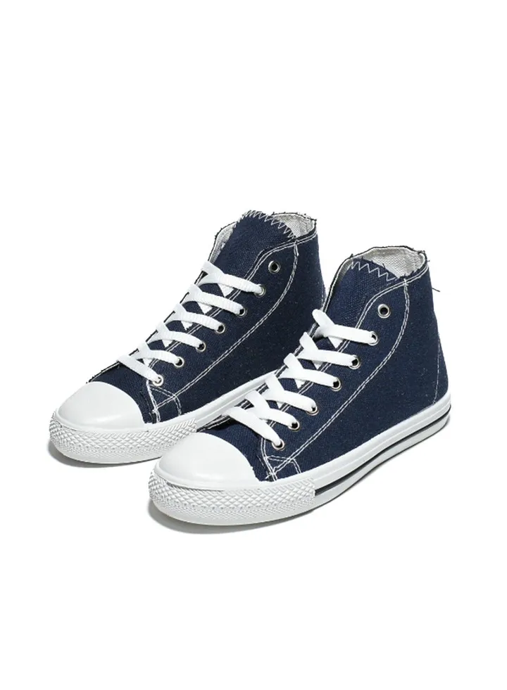Basic Lace-Up Knit Flat Sneakers For Men