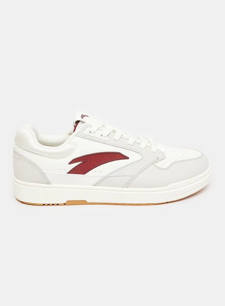 Active Lifestyle Sneakers - Men, Beige/Grey/Red