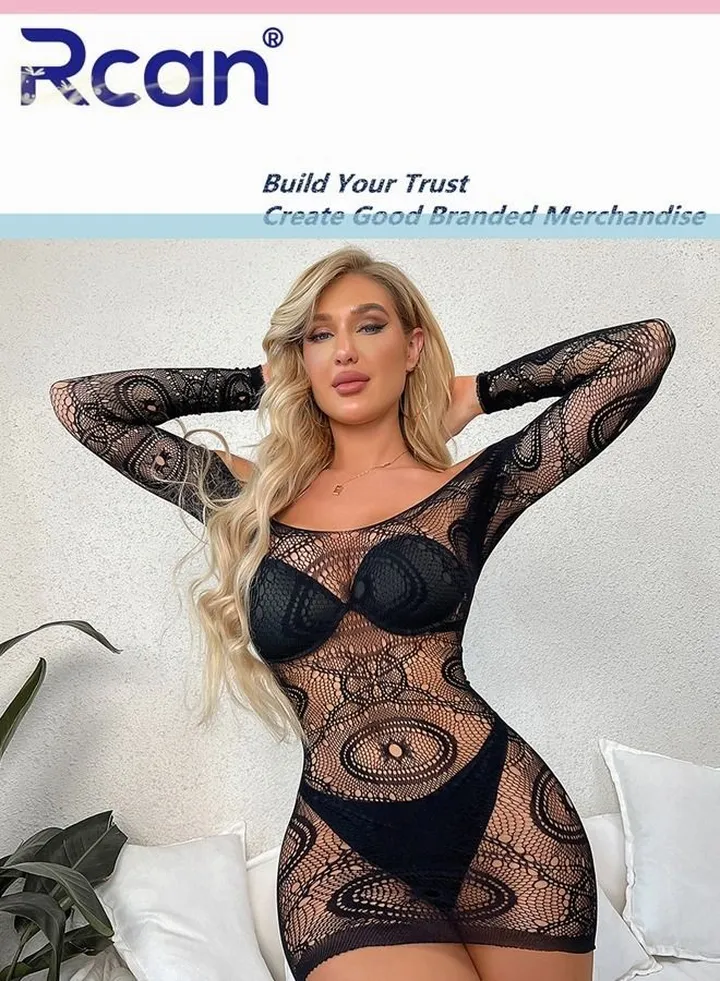 Lingerie For Women One Size Stretchy Teddy Hollow Out Sling Dress Bodysuit Babydoll Exotic Underwear Nightwear Ladies Boudoir Outfits Clubwear