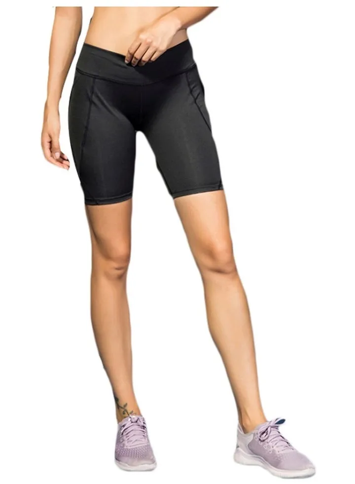 High Waist Yoga Shorts Black