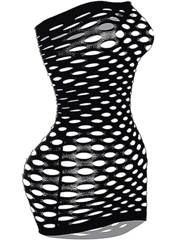 Women's Fishnet Bodysuit Mesh Lingerie Chemise Nightwear