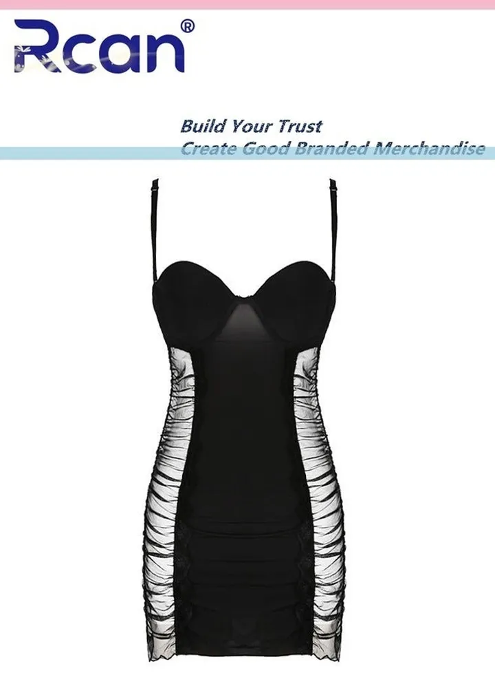 Lingerie For Women One Size Slim Slit Babydoll Backless Sling Dress Ladies Boudoir Outfits Sleepwear Nightwear