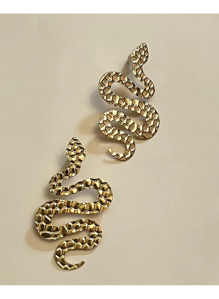Gold Snake earrings