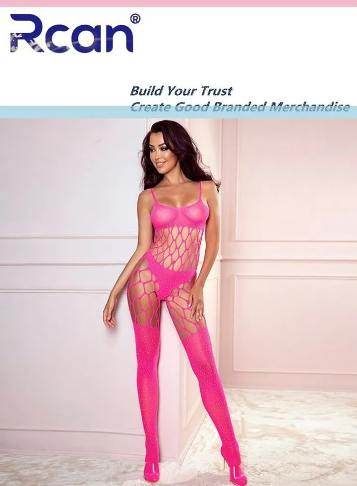 Lingerie For Women One Size Stretchy Teddy Hollow Out Sling Dress Bodysuit Babydoll Exotic Underwear Nightwear Ladies Boudoir Outfits Clubwear