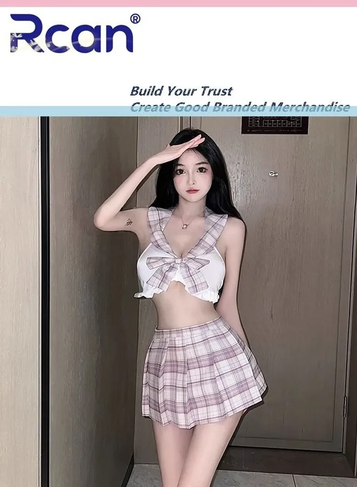 Lingerie for Women V Neck Babydoll Backless Bow Camisole Two-Piece Set