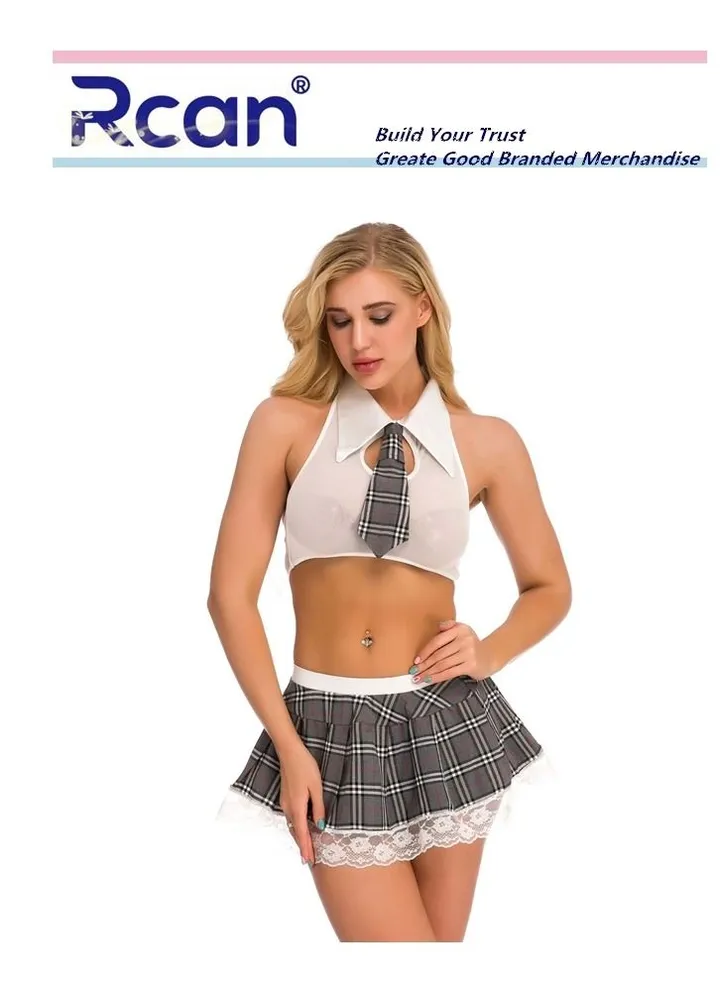 Lingerie for Women Sweet Tie School Girl Babydoll Costume Plus Size School Uniform Short Skirts Set Sleepwear Clubwear