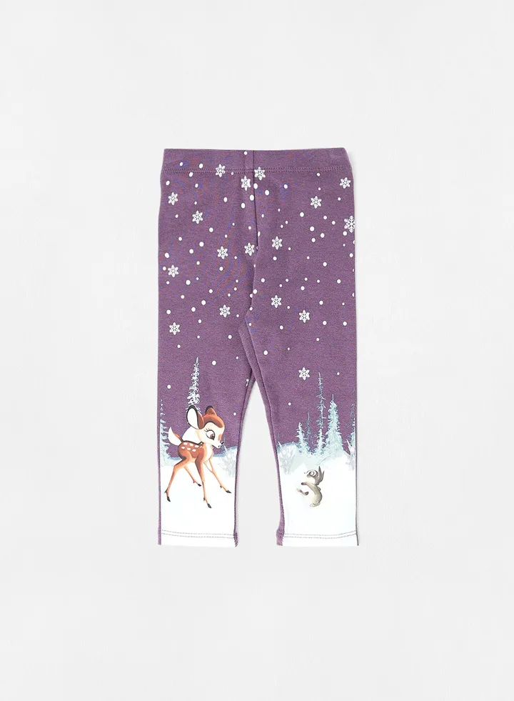Kids Bambi Leggings Purple