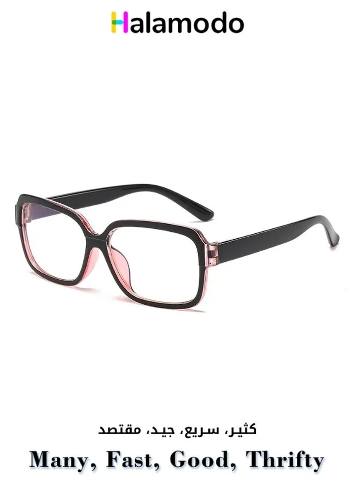 1 Pair of Square Frame Minimalist Eyeglasses Trending Plain Glasses High Level Anti Blue Light for Men And Women