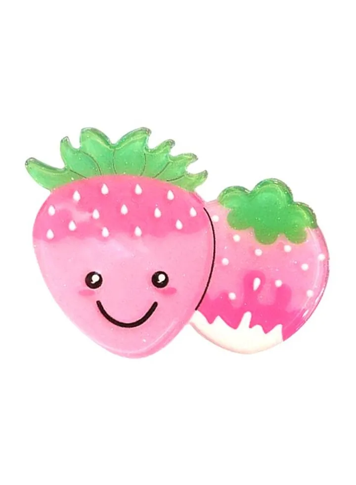 Fresh Double Strawberry Fruit Hairpin