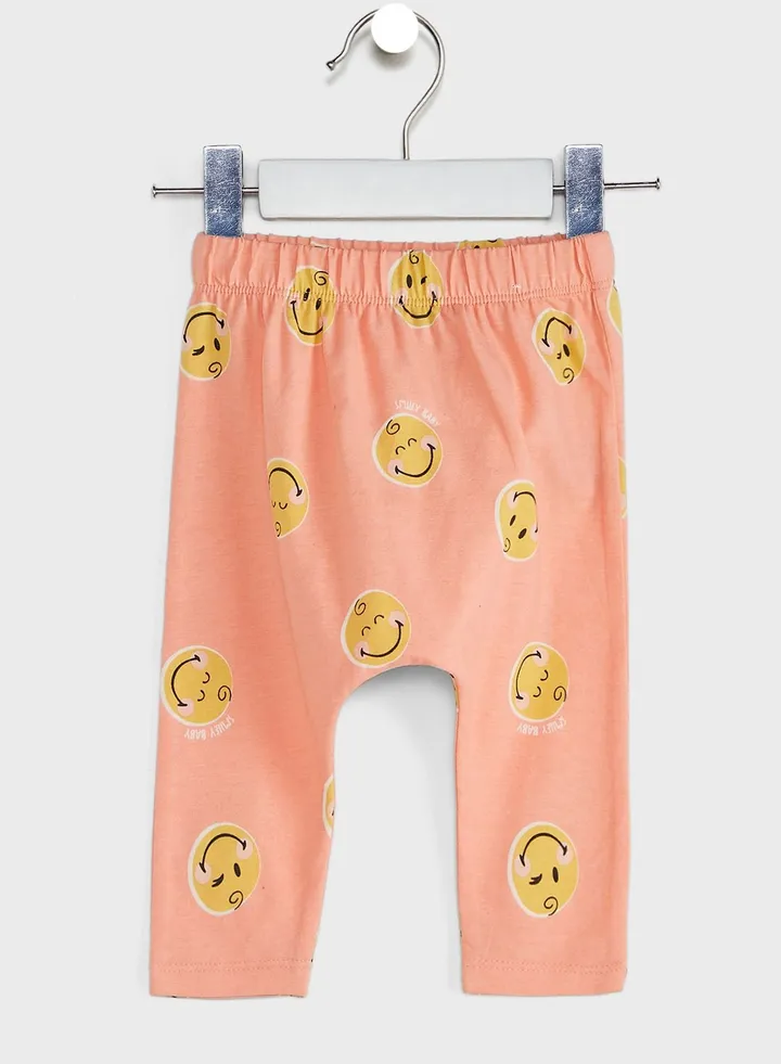 Kids Smiley Print Leggings
