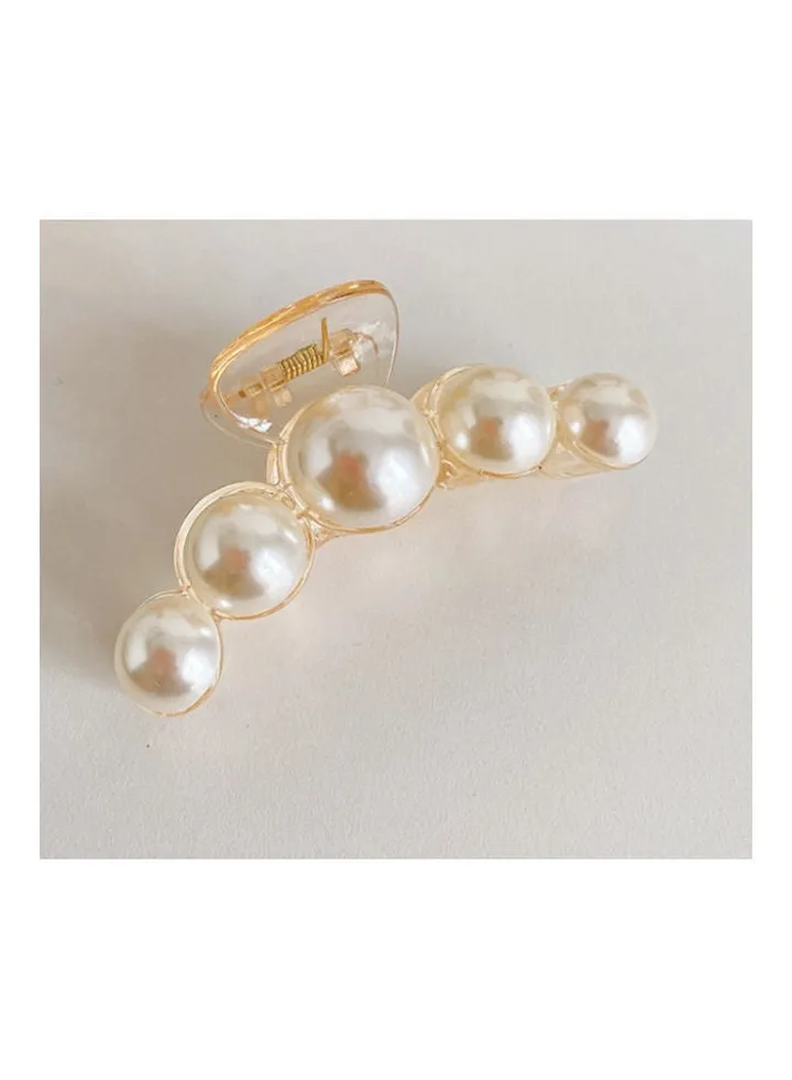 Pan Hair Pearl Grab Clip