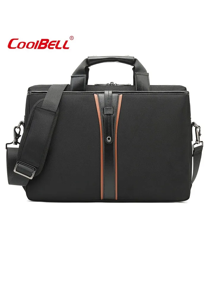 Men's Large Capacity Laptop Bag Briefcase Black