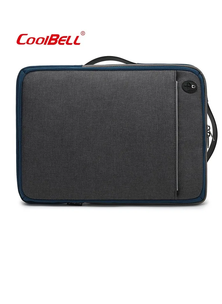 Convertible Multi-Functional Laptop Briefcase Outdoor Backpack Blue/Grey