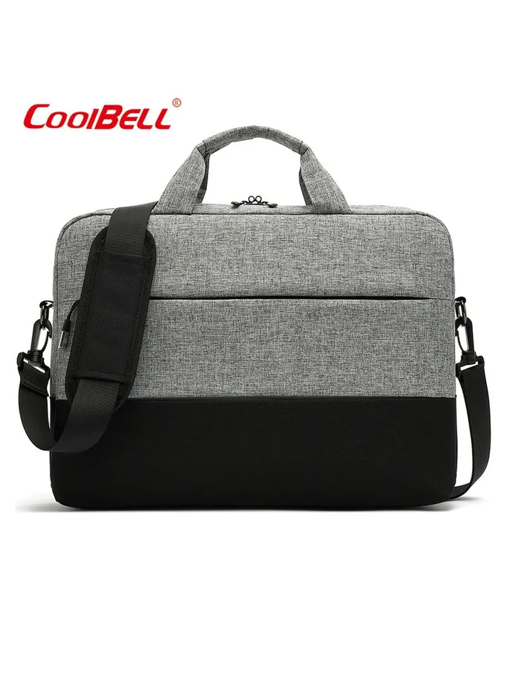 Men's Large Capacity Laptop Bag Briefcase Grey