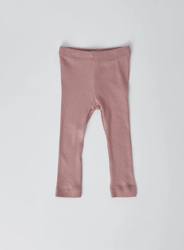 Baby Solid Leggings Woodrose