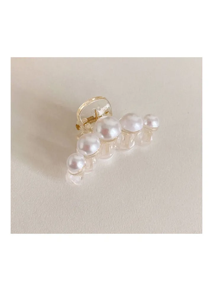 Pan Hair Pearl Grab Clip Headdress