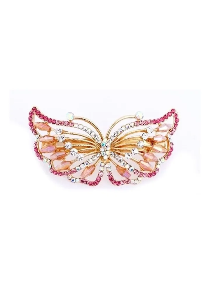 Butterfly Shaped Crystal Studded Hairpin