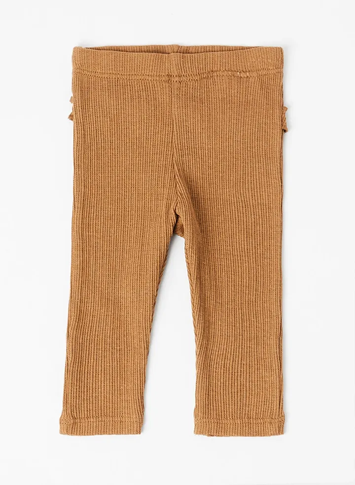 Baby Ribbed Leggings Toasted Coconut