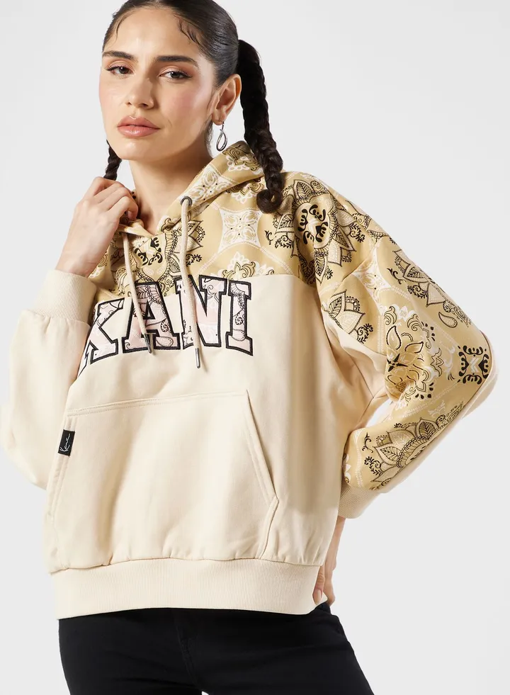 Serif Block Paisley Hoodie