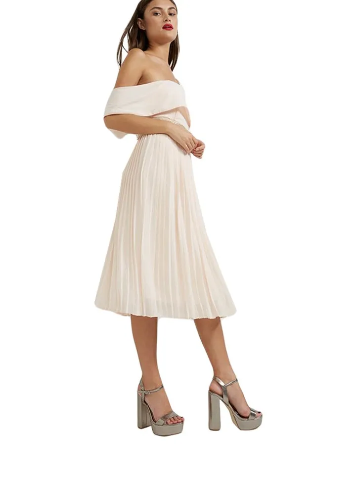Tampa Midi Dress Beige
