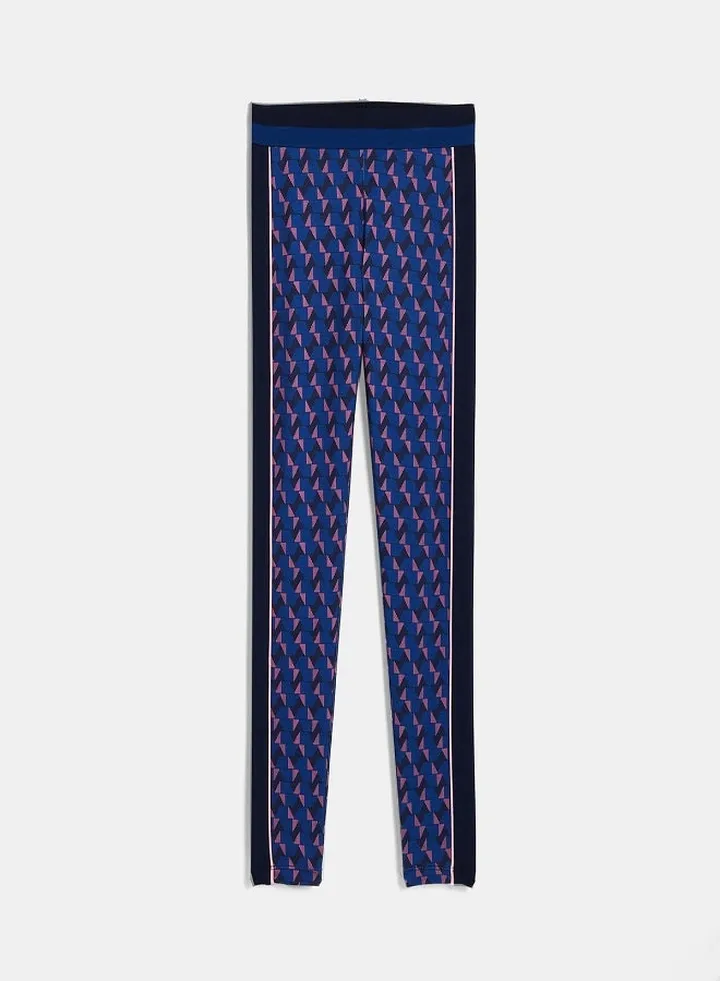 Printed Sports Leggings blue
