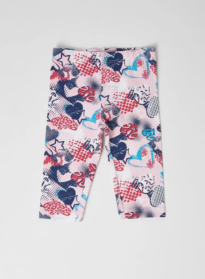 Baby All-Over Graphic Leggings Pink