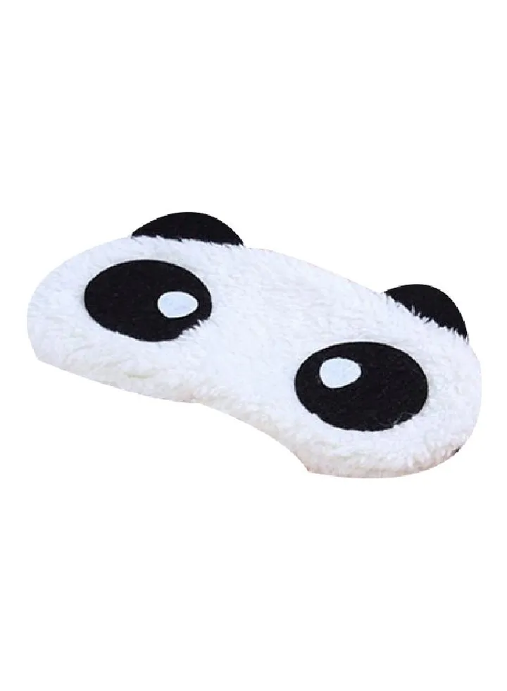 3D Soft Padded Eye Mask Cover White/Black