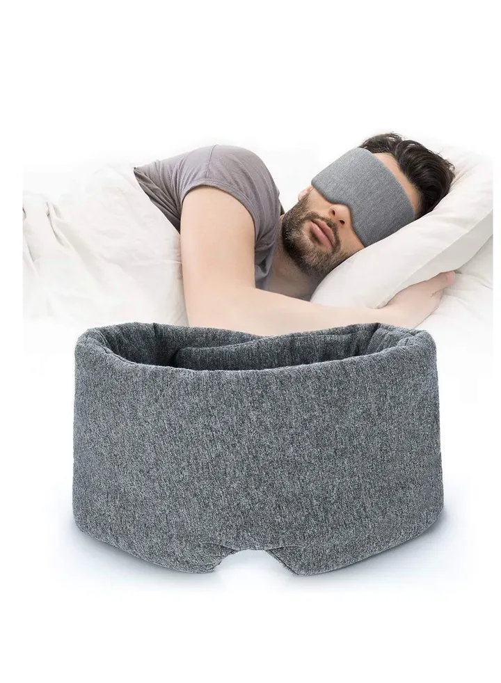 Handmade Cotton Sleep Mask Blackout ,Comfortable Breathable Eye Mask for Sleeping Adjustable Blinder Blindfold Airplane with Travel Pouch,Best Night Companion Eyeshade for Women Men Kid