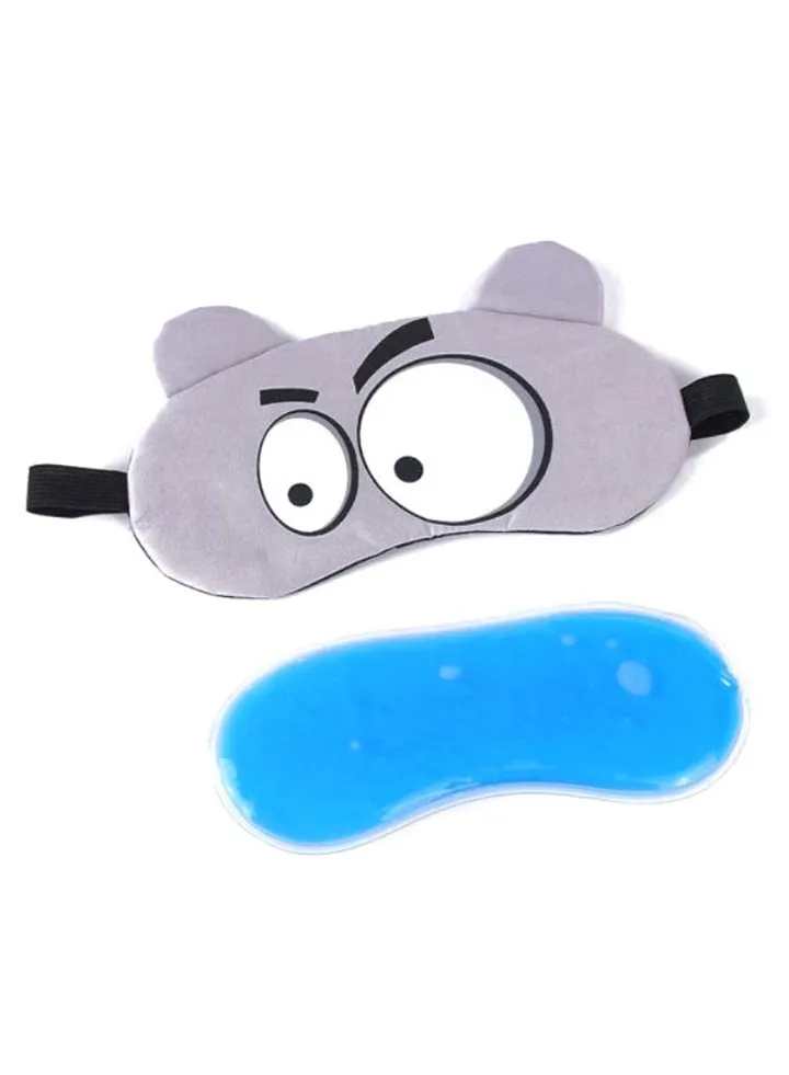 Animal Cartoon Sleeping Eye Mask Grey/White/Blue