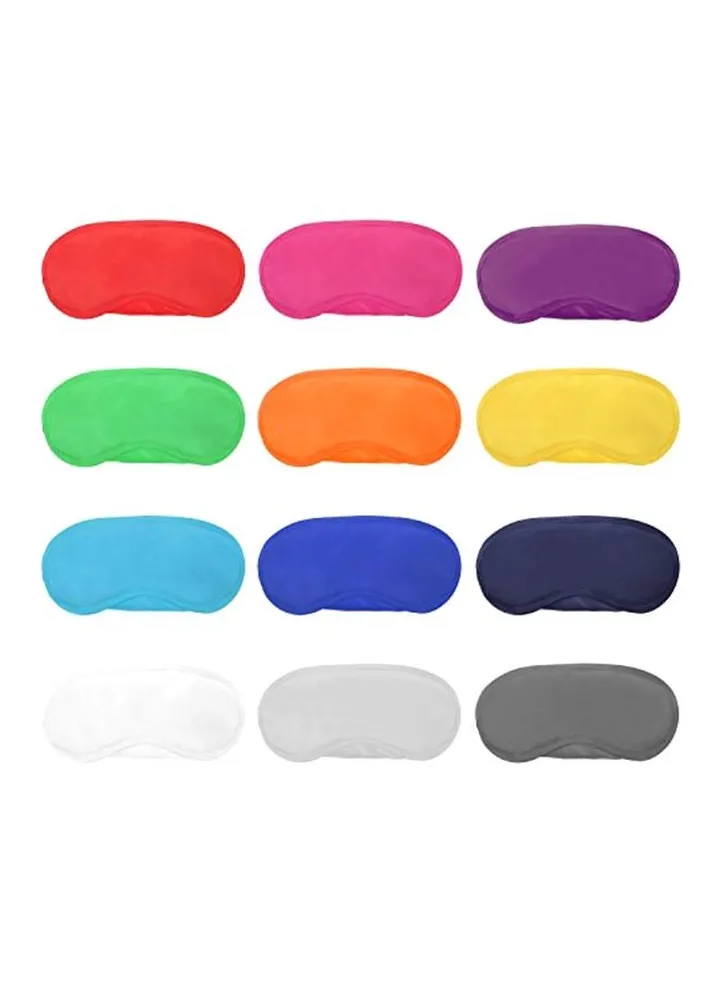 12-Piece Eye Mask Cover Multicolour