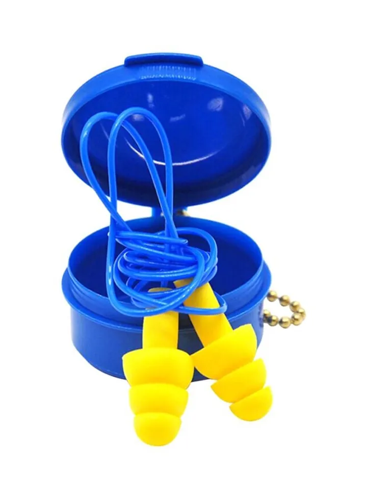 Anti-Noise Sleeping Earplugs With Box Blue/Yellow