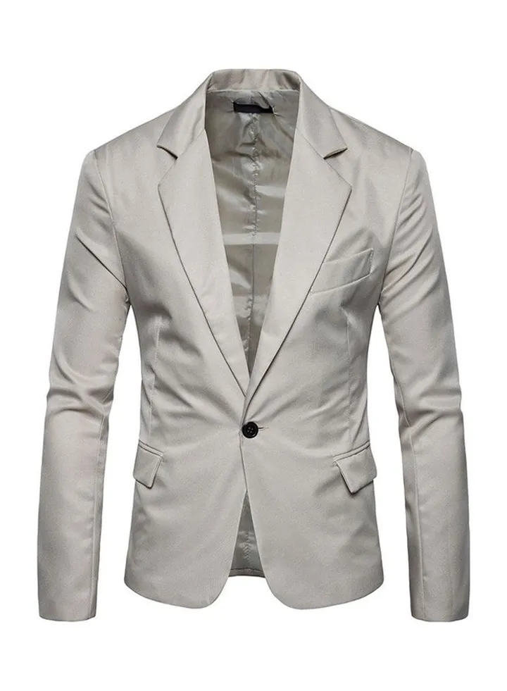 Fashion Corduroy Long Sleeve Blazer Khaki
