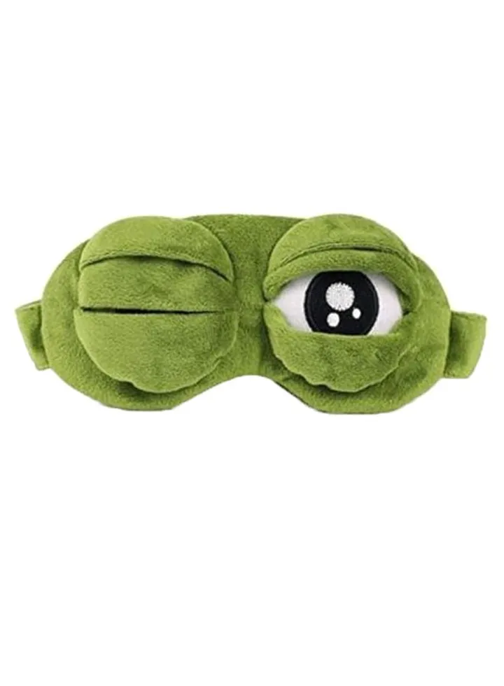 3D Animal Cartoon Sleeping Eye Mask Green/White/Black