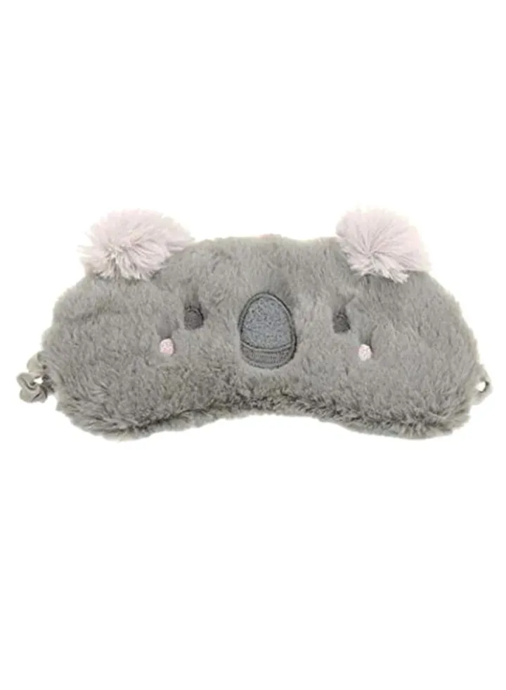 3D Fluffy Plush Animal Cartoon Sleeping Eye Mask Grey