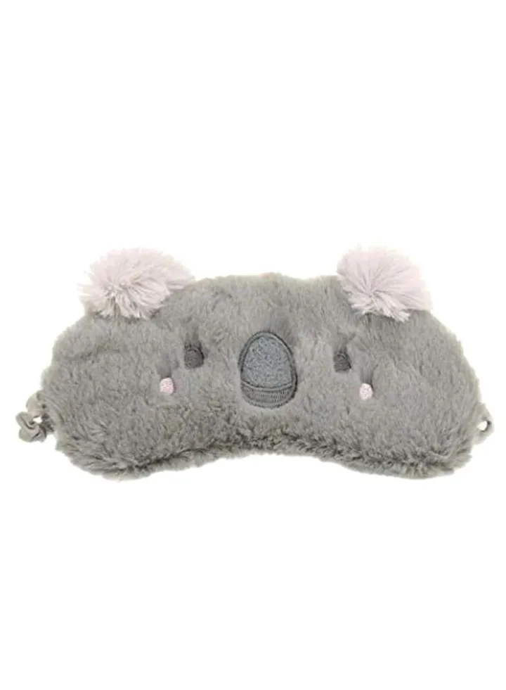 3D Fluffy Plush Animal Cartoon Sleeping Eye Mask Grey