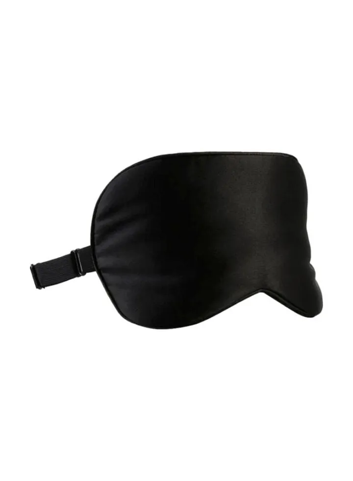 Soft Eye Mask With Adjustable Strap Black