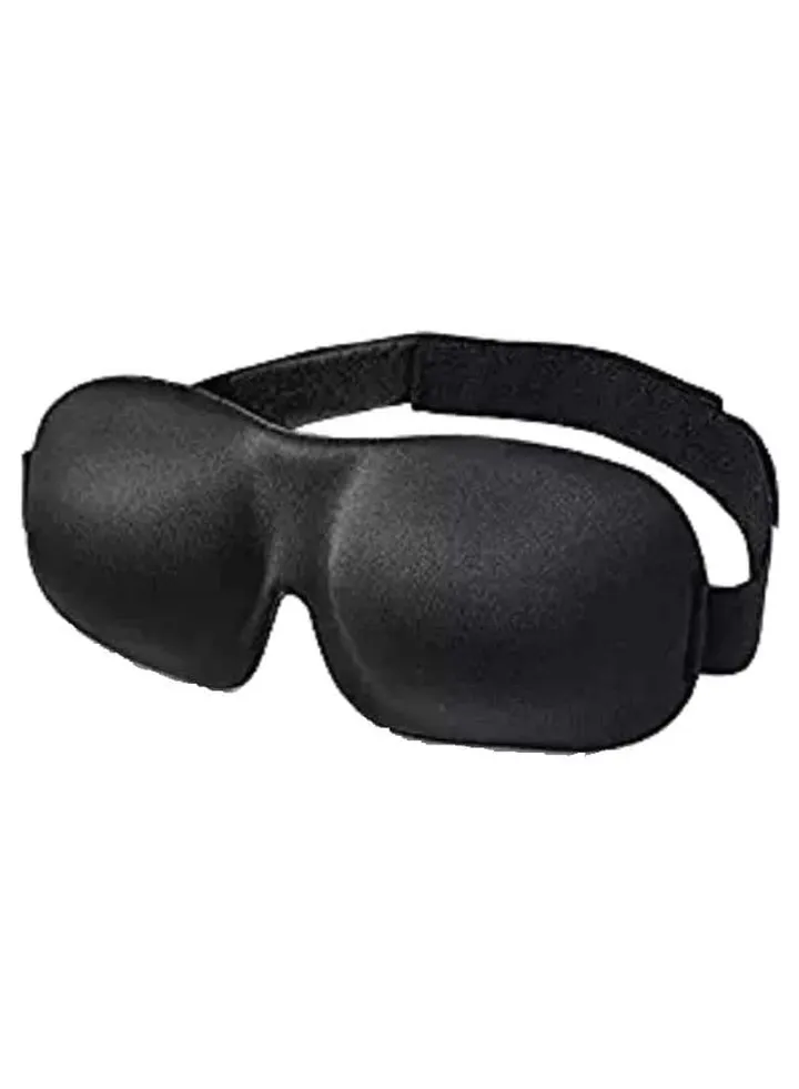 3D Contoured And Comfortable Travel Sleep Eye Mask Black