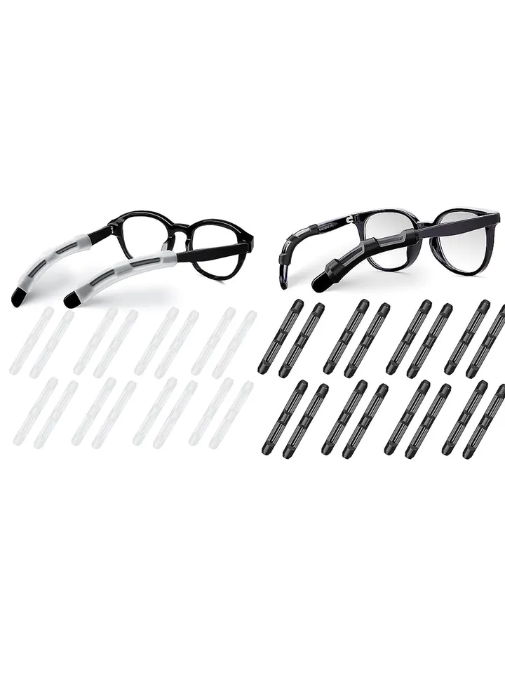 SYOSI, Eyeglasses Ear Grips Sleeve Retainer, 16 Pairs Upgrade Eyeglasses Legs Anti-slip Silicone Cover, Glasses Retainer Ear Hooks for Sunglasses Reading Eyewear