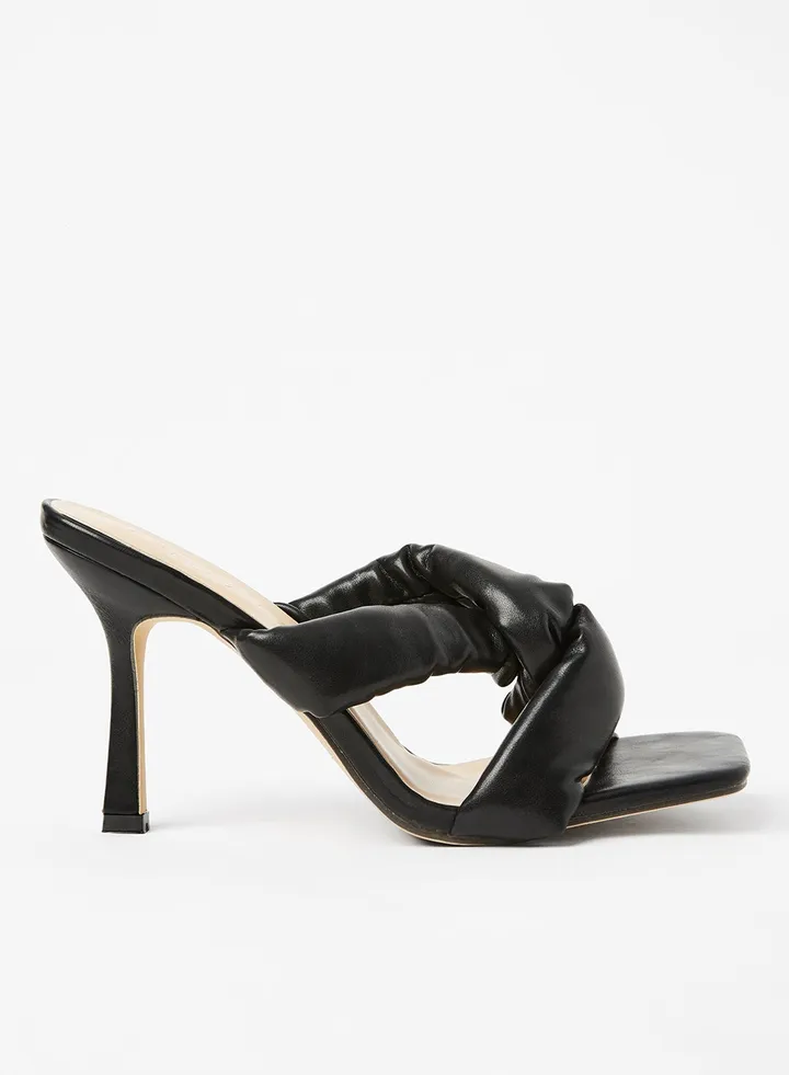 Knotted Strap Sandals Black