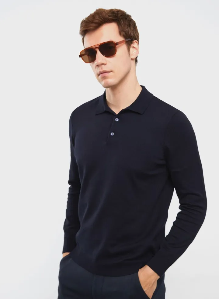 Essential Polo Neck Knitted Sweater