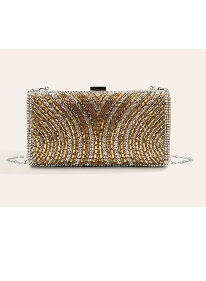Clutch, Cross Crystal Bag-silver