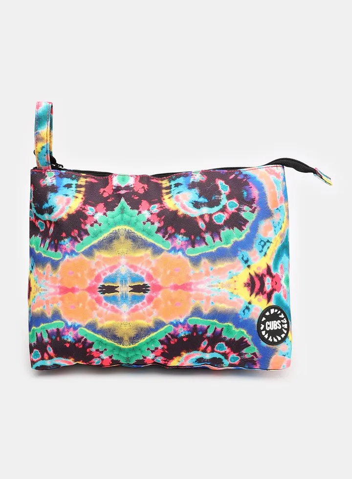 Tie Dye Swirls Black clutch woman bag